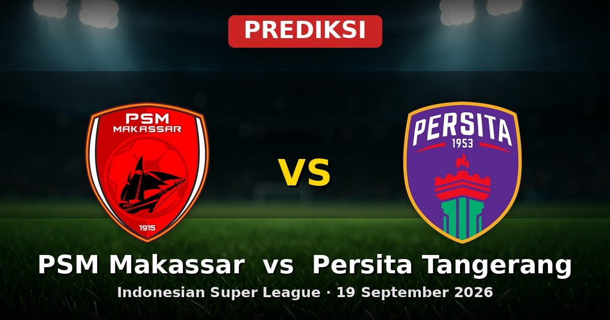 Prediksi PSM Makassar vs Persita Tangerang: Duel Sengit Indonesian Super League 19 September
