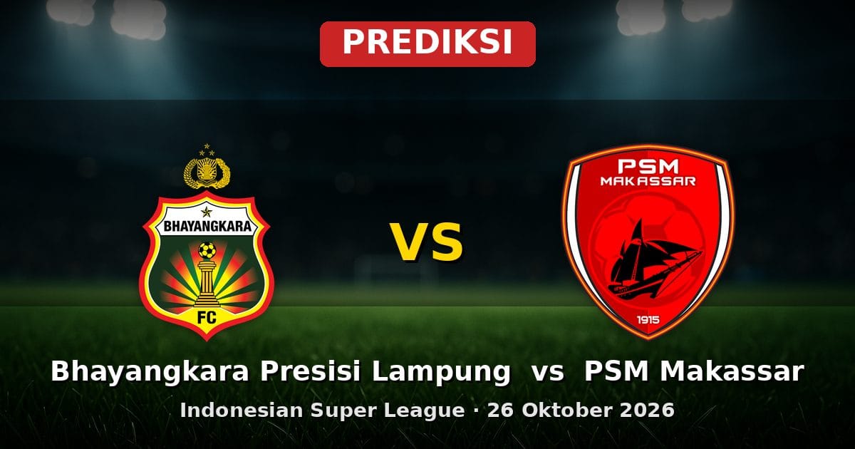 Prediksi Bhayangkara Presisi Lampung vs PSM Makassar Liga Indonesia 26 Oktober