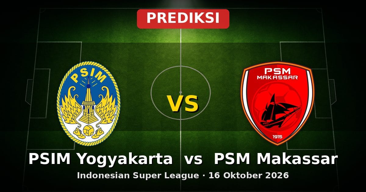 Prediksi PSIM Yogyakarta vs PSM Makassar Liga Indonesia 16 Okt 2026