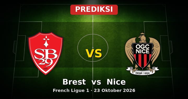 Prediksi Brest vs Nice Liga 1 Prancis 23 Oktober 2026